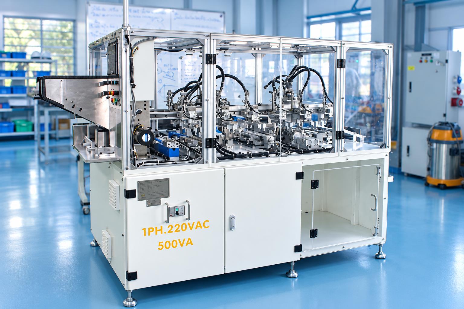 May luon truc inox va cat cao su