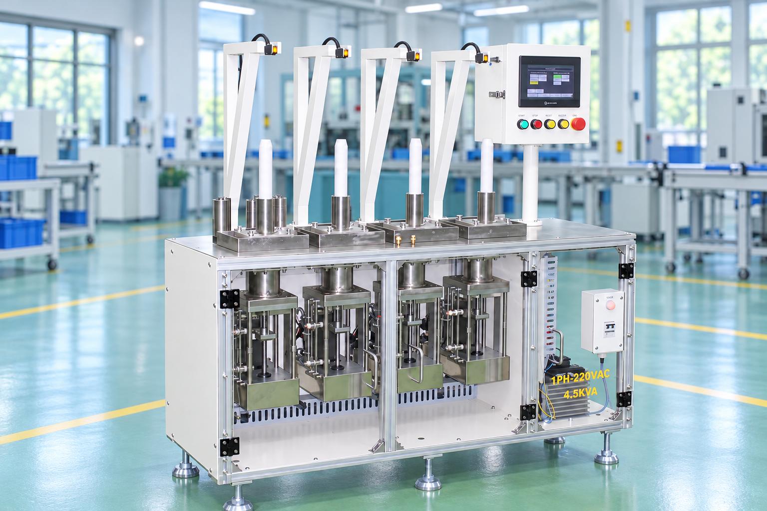 Máy đổ sơn bốn đầu bằng piston 1