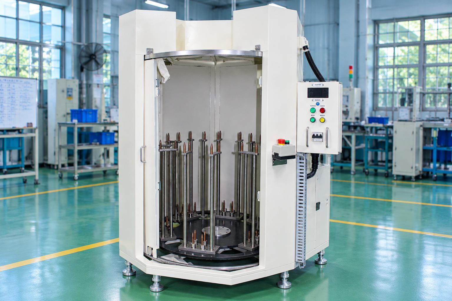Máy làm mát sản phẩm sau gia nhiệt bằng bàn xoay 1