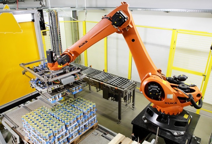 Robot xep hang len pallet Robot xep hang len pallet