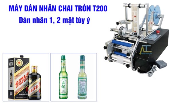 Máy dán nhãn chai tròn UBL-T-200