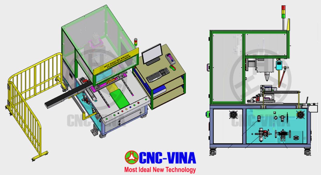 Máy khắc số khung tự động CNC VINA